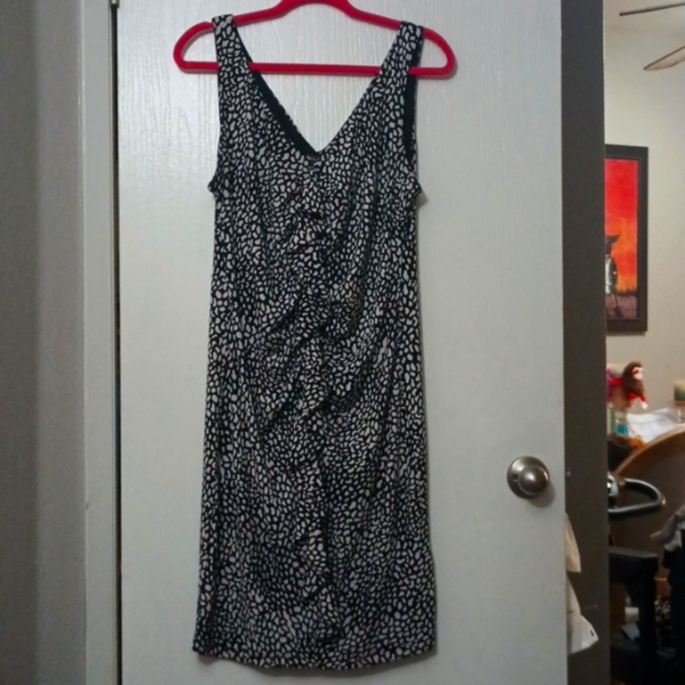 Sleveless Freckled Patterned Midi Dress - Picture 12 of 14